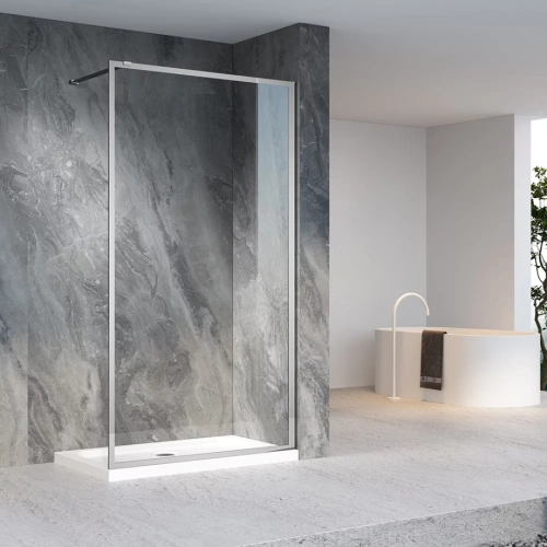 Душевая перегородка Veconi Korato KR-81, 800x2000, хром, стекло прозрачное от магазина Vanna-Vanna.ru!
