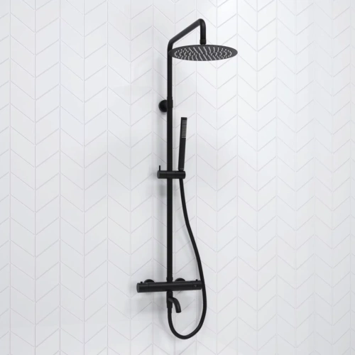 Душевая стойка WasserKraft Elbe A288.258.217.BM Thermo черный Soft-touch