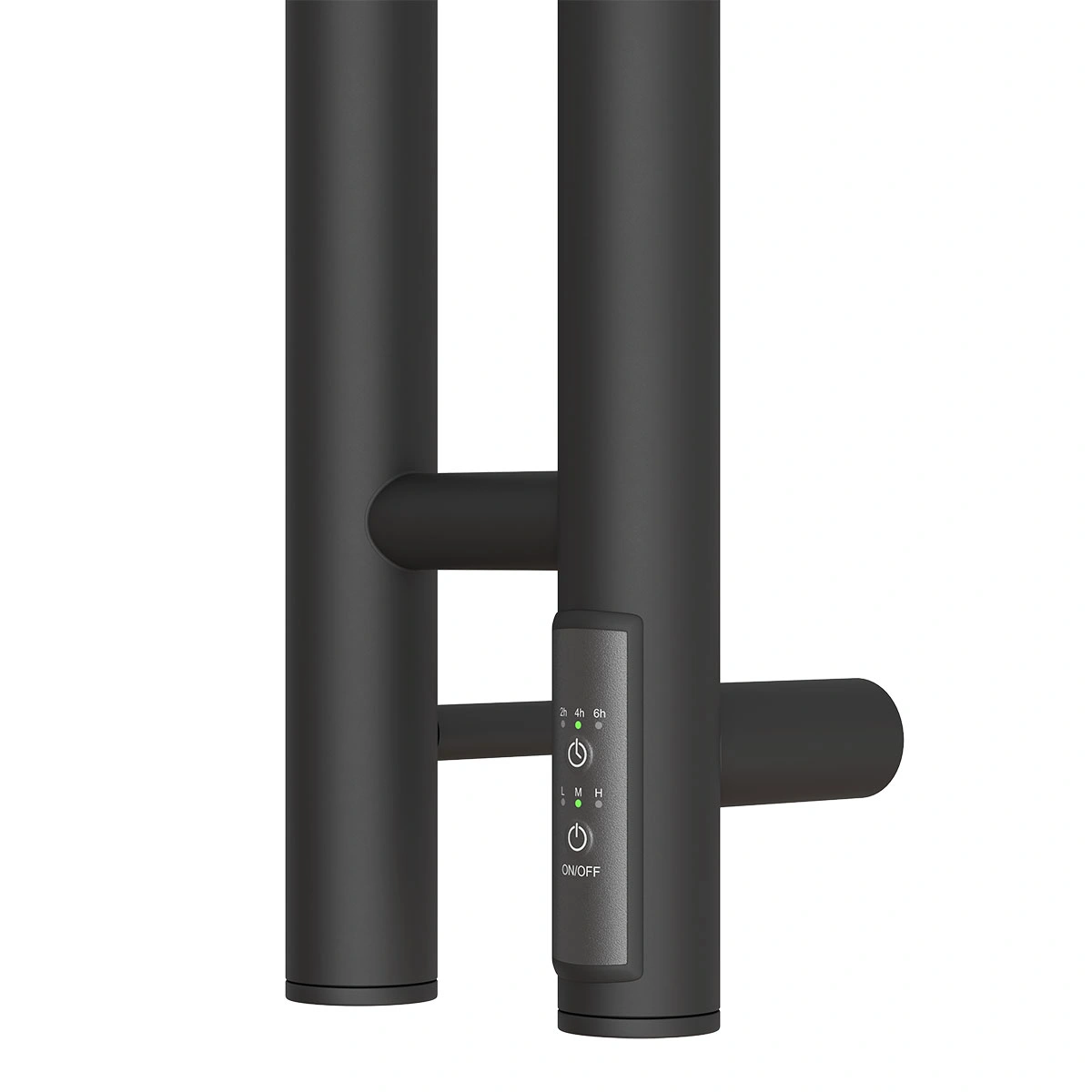 Полотенцесушитель электрический APEXTERMO Luna LN10111BM 1100x80 с крючками, черный матовый от магазина Vanna-Vanna.ru!