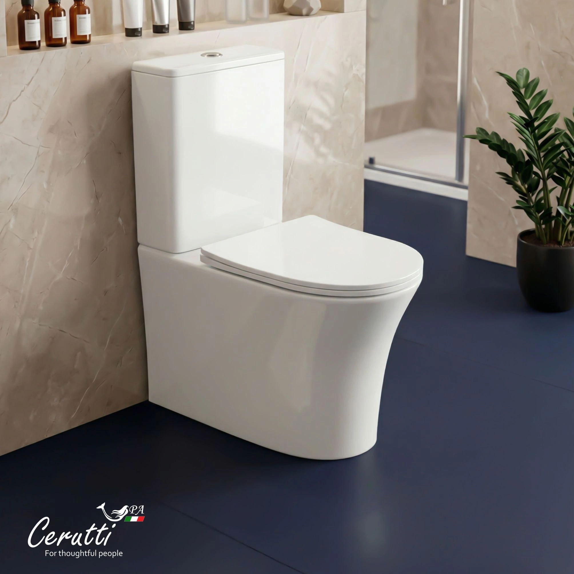 Унитаз напольный Ceruttispa АДИДЖЕ (ADIGE) CT7836 безободковый (620х365х820) от магазина Vanna-Vanna.ru!
