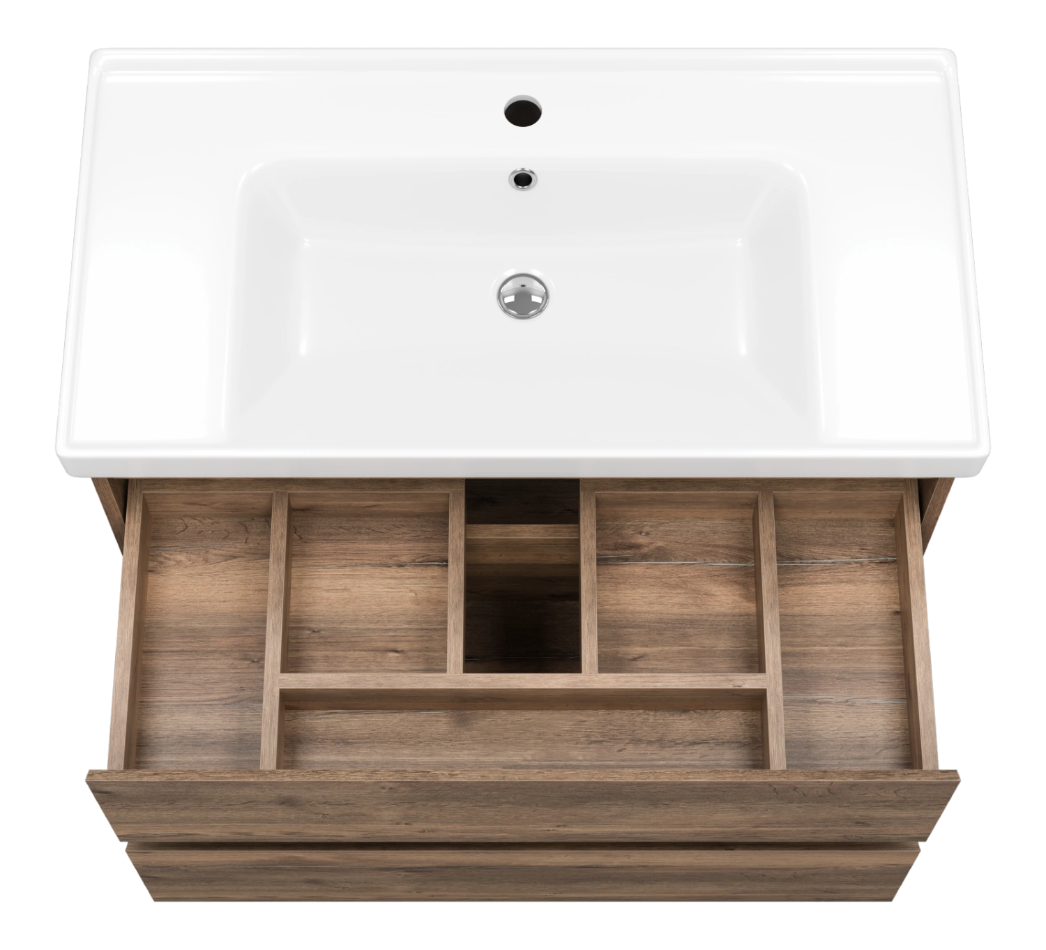 Тумба с раковиной Brevita Dallas 90 подвесная, дуб галифакс от магазина Vanna-Vanna.ru!