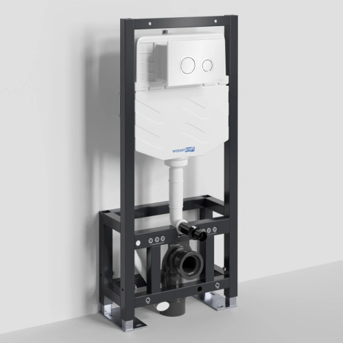 Инсталляция WasserKraft Dill 61TLT.010.ME.WH01 для подвесного унитаза, с кнопкой от магазина Vanna-Vanna.ru!