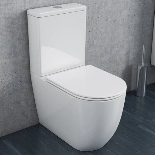 Унитаз Owl 1975 ИМOWLT190301 Vind Cirkel-GL напольный, компакт, с микролифтом, белый от магазина Vanna-Vanna.ru!