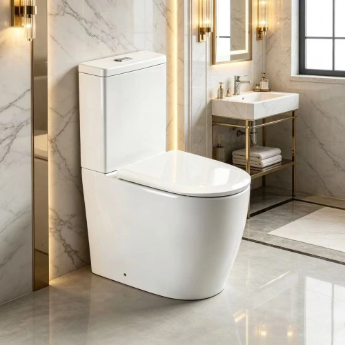 Унитаз SantiLine SL-5049 напольный, безободковый, торнадо, белый от магазина Vanna-Vanna.ru!