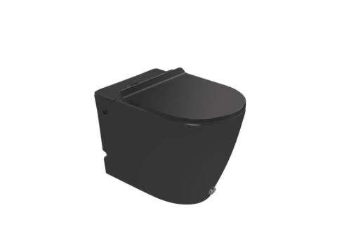 Унитаз SantiLine SL-5030МВ напольный, импульсный, черный матовый от магазина Vanna-Vanna.ru!