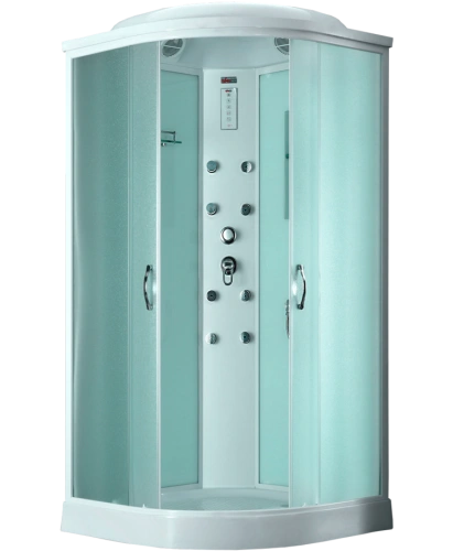 Душевая кабина Timo eco ТЕ-0701 100*100*218, турецкая баня хамам, стульчик прозрачный от магазина Vanna-Vanna.ru!