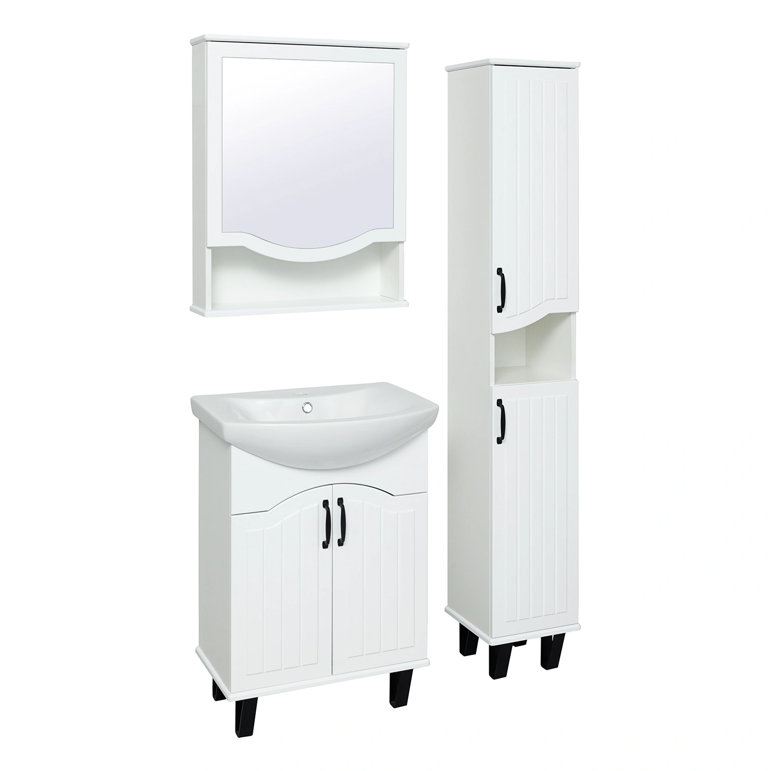 Пенал Runo Марсель 30 напольный, R, белый от магазина Vanna-Vanna.ru!