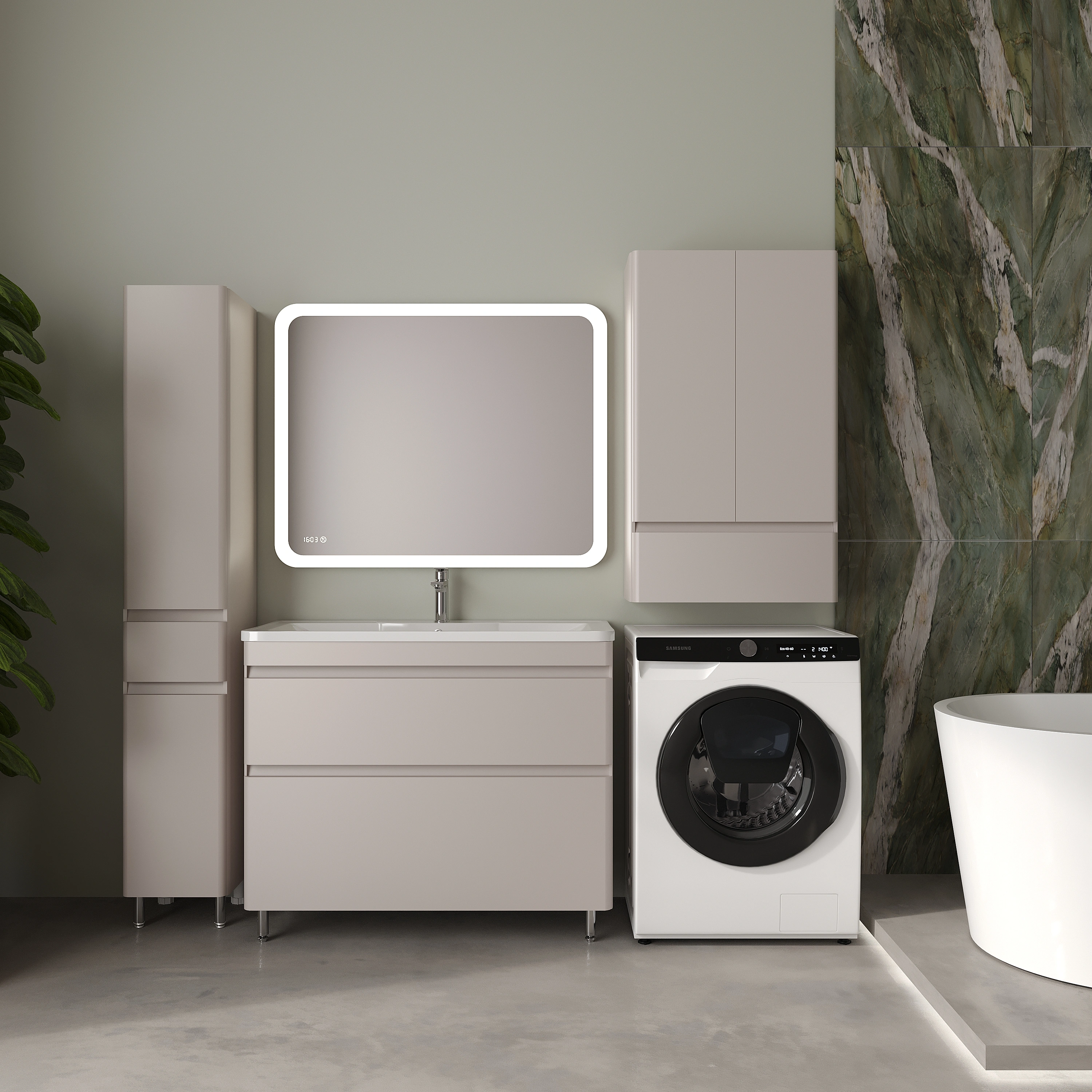 Тумба напольная Style Line Атлантика 100, карамель, с раковиной Атлантика 100 от магазина Vanna-Vanna.ru!