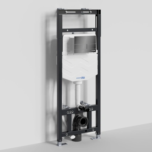 Инсталляция WasserKraft Alme 15TLT.010.ME.PB04 для подвесного унитаза, с кнопкой от магазина Vanna-Vanna.ru!