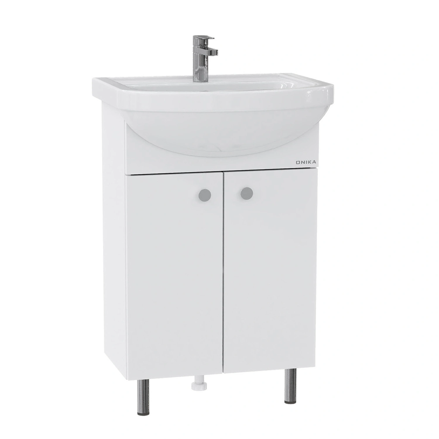 Тумба с раковиной Onika Крит 52 напольная, собранная, белая