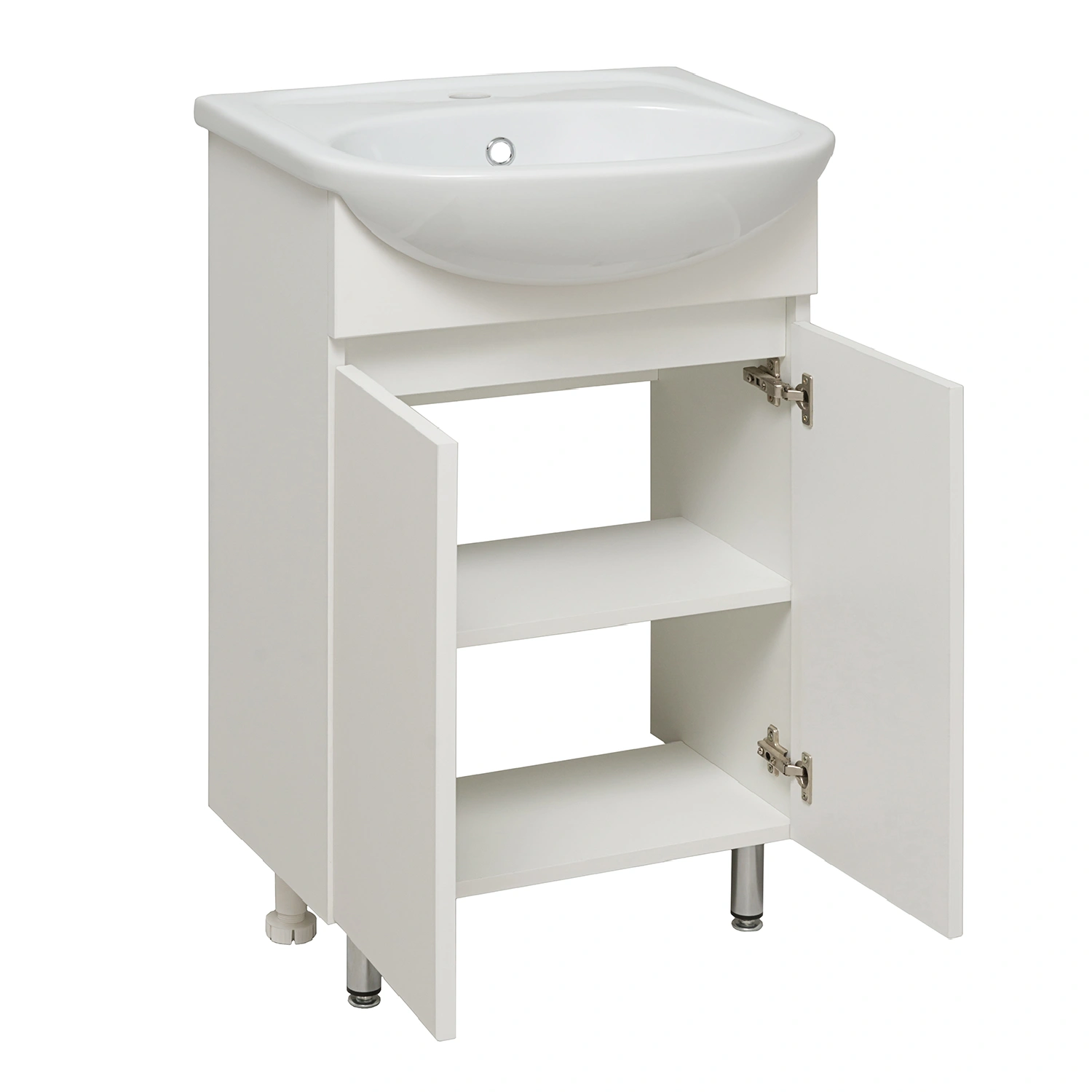 Тумба напольная Runo Лада 50 с раковиной Уют 50, белый от магазина Vanna-Vanna.ru!