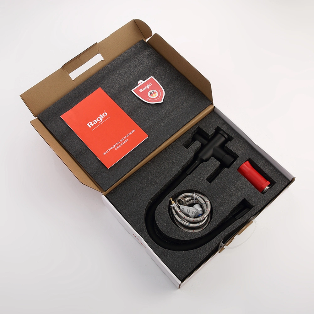 Смеситель для кухни с подключением фильтра Raglo R81.64.06, черный