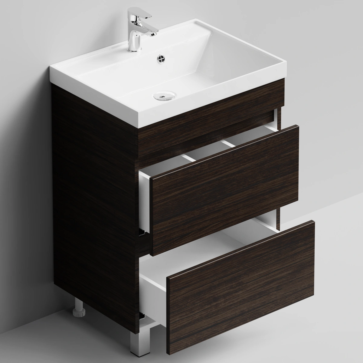 Тумба с раковиной Vod-ok Бест 60  напольная, Палисандр от магазина Vanna-Vanna.ru!