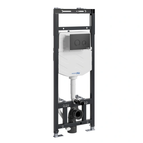 Инсталляция WasserKraft Alme 15TLT.010.ME.MB01 для подвесного унитаза, с кнопкой от магазина Vanna-Vanna.ru!