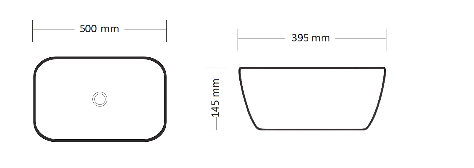 Раковина Ceruttispa CR8217MMW накладная, мрамор матовый белый, прямоугольная 500х395х145 от магазина Vanna-Vanna.ru!