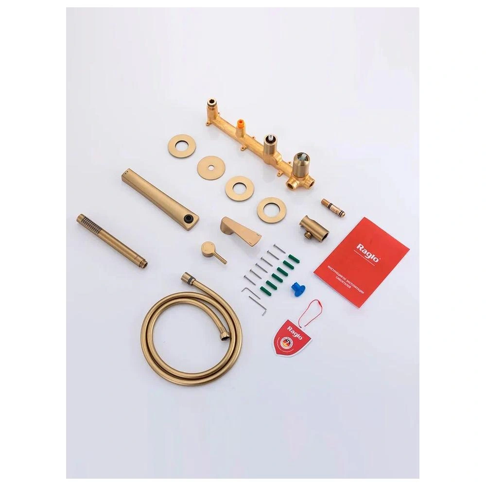 Смеситель для ванны встраиваемый Raglo R07.32.03, золотой сатин