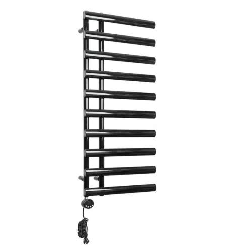 Полотенцесушитель электрический Domoterm Гамма П10 500х1140 EL левый, черный матовый от магазина Vanna-Vanna.ru!