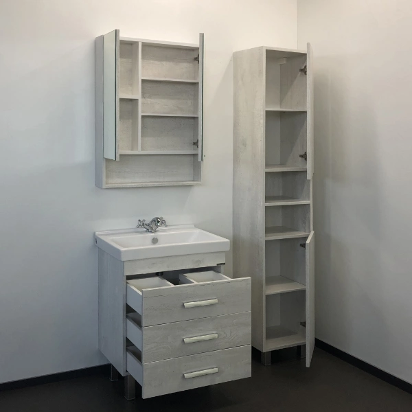 Зеркало-шкаф Comforty Никосия-60 дуб белый от магазина Vanna-Vanna.ru!