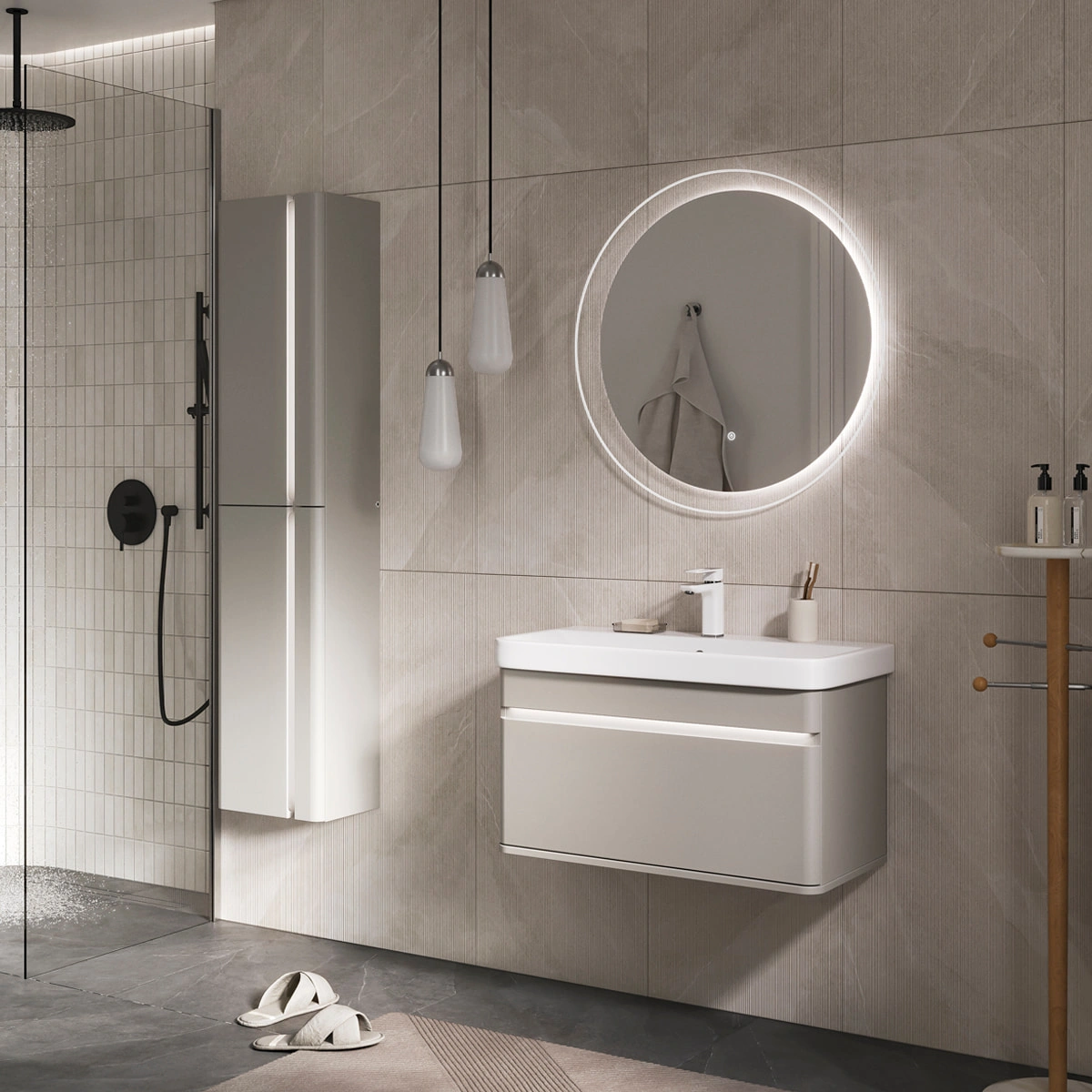 Зеркало EQUIL Elegante D80 с подсветкой, амарок от магазина Vanna-Vanna.ru!