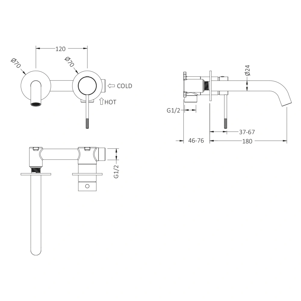 Смеситель для раковины встроенный Timo Saona 2372/20SM золото шлифованное от магазина Vanna-Vanna.ru!