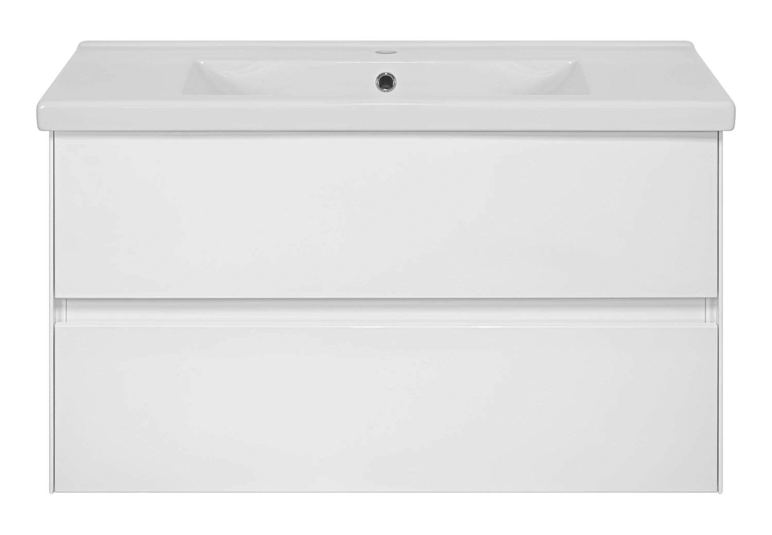 Тумба с раковиной Misty Твист 100 подвесная (белая) от магазина Vanna-Vanna.ru!