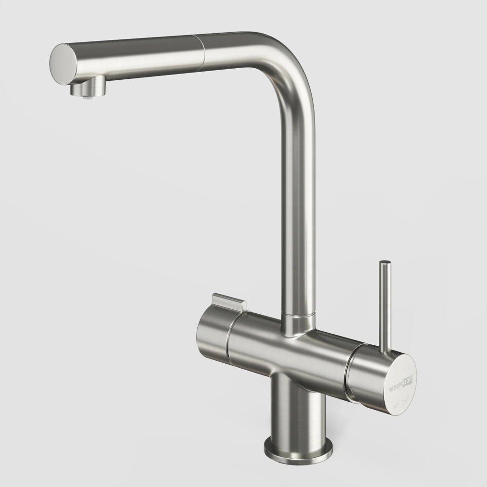 Смеситель для кухни под фильтр с выдвижной лейкой WasserKraft A8927 никель от магазина Vanna-Vanna.ru!