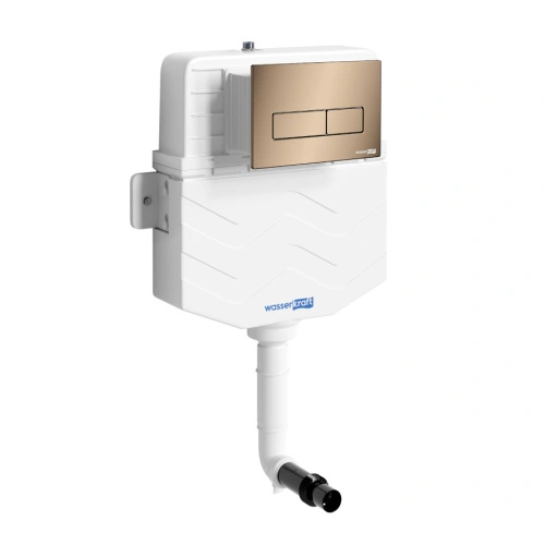 Смывной бачок WasserKraft Aller 10TLT.031.ME.RG03 скрытого монтажа, с кнопкой розовое золото от магазина Vanna-Vanna.ru!