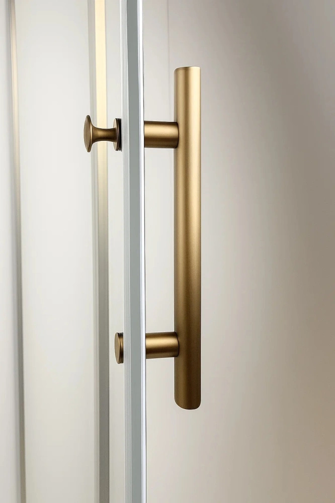 Душевой угол Timo TPSS-90/17C-8, 900*900*2000, профиль мат золото, стекло прозрачное 8 мм от магазина Vanna-Vanna.ru!