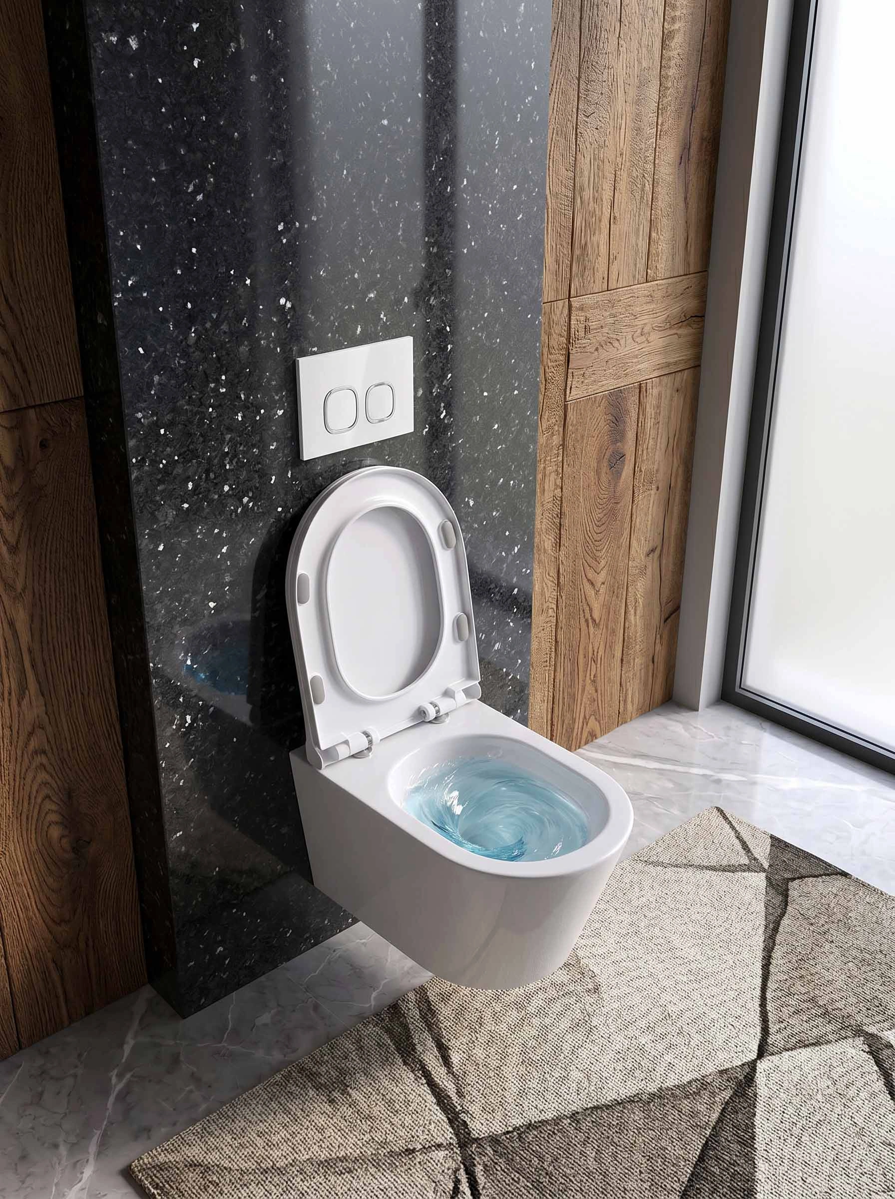 Унитаз Ceruttispa N/N12148 безободковый, подвесной, (490х340х360), белый от магазина Vanna-Vanna.ru!