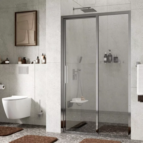 Душевая дверь WasserKraft Lopau 32S05R 120 в нишу, распашная, прозрачное стекло, хром от магазина Vanna-Vanna.ru!