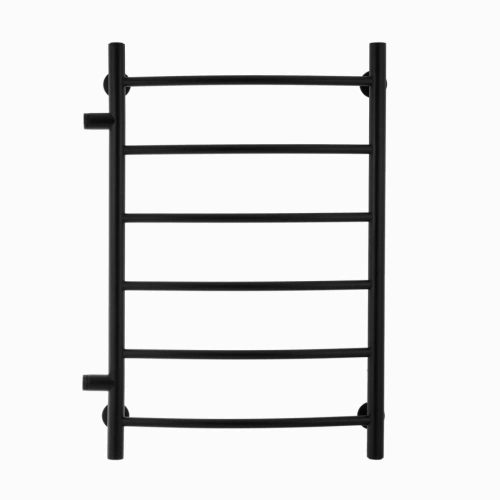 Полотенцесушитель водяной Energy Step 800x500x500 черный матовый, нержавеющая сталь, лесенка с боковым подключением 1" от магазина Vanna-Vanna.ru!