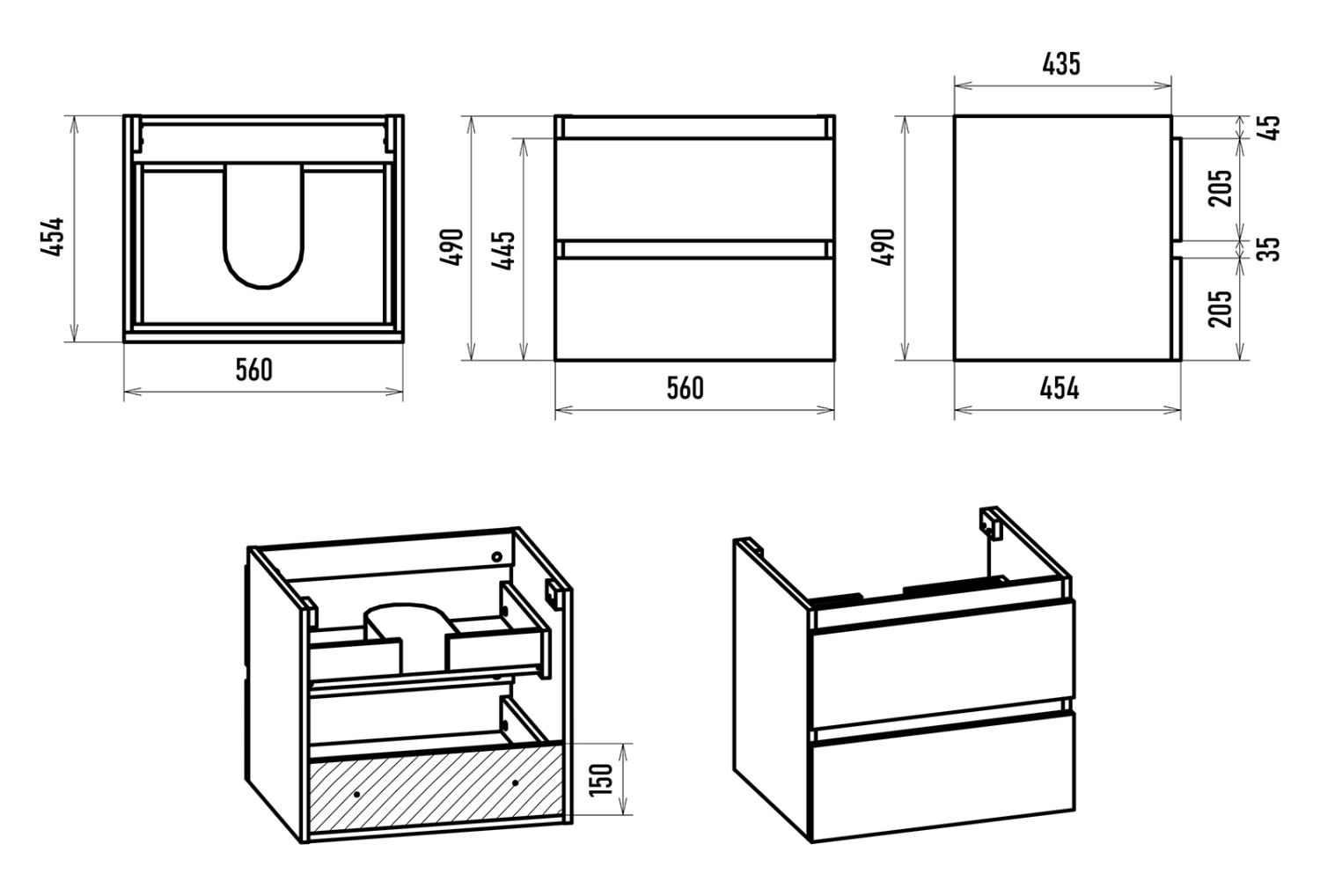 Тумба с раковиной Brevita Victory 60 подвесная, зеленый от магазина Vanna-Vanna.ru!