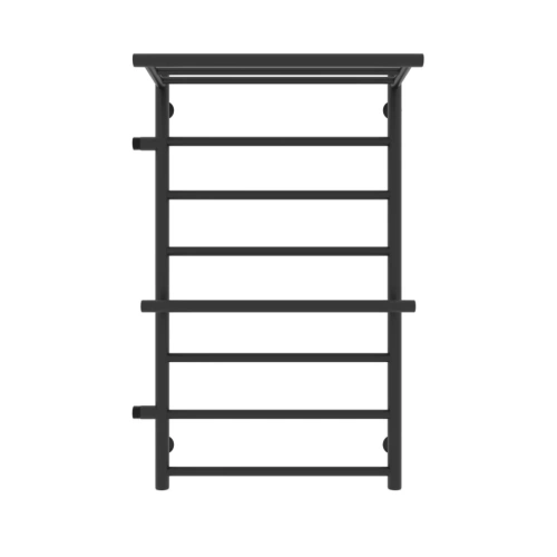 Полотенцесушитель водяной Laris Лавина П9 500х800 L МЦ 500-1, боковой, с полкой, черный матовый от магазина Vanna-Vanna.ru!