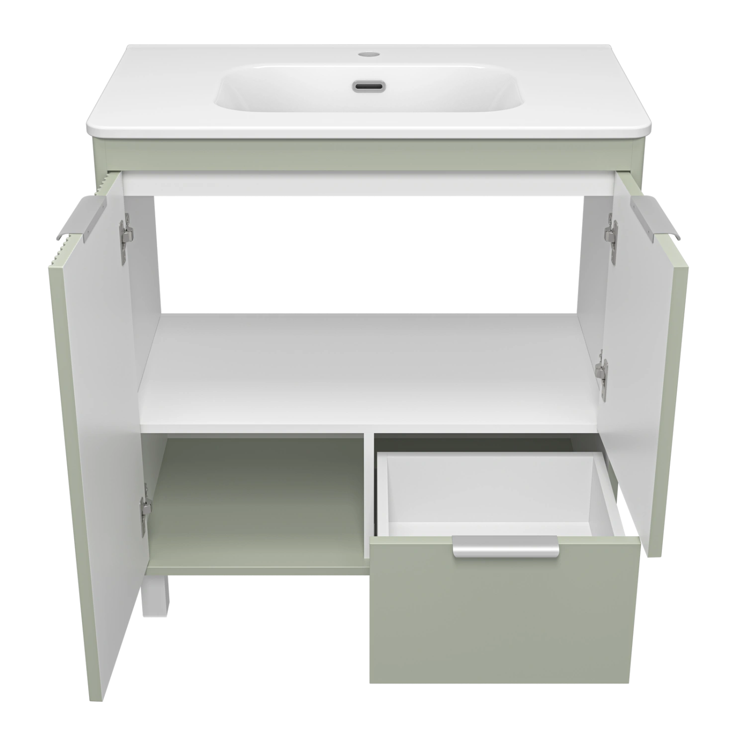 Тумба с раковиной Brevita Risacca Pistachio 80 напольная, фисташковый от магазина Vanna-Vanna.ru!