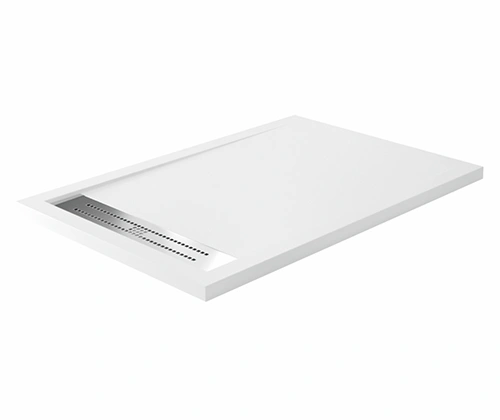 Поддон для душа WasserKraft Mindel 85T35 140х80 прямоугольный, из искусственного камня, белый матовый