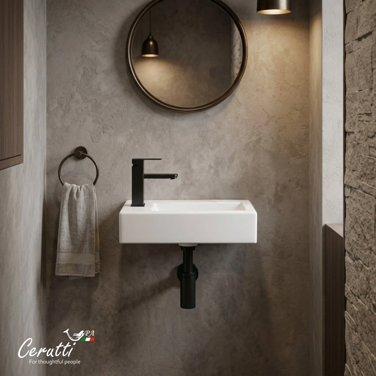 Раковина Ceruttispa CR4005R накладная, белая, прямоугольная, 500х260х140 L от магазина Vanna-Vanna.ru!