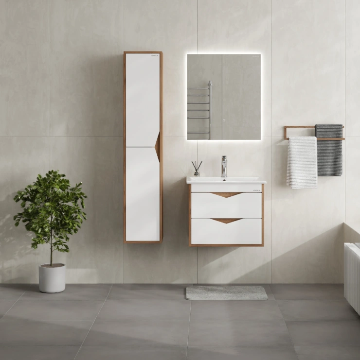 Пенал Onika Трианта 30 подвесной, белый/дуб крафт золотой от магазина Vanna-Vanna.ru!