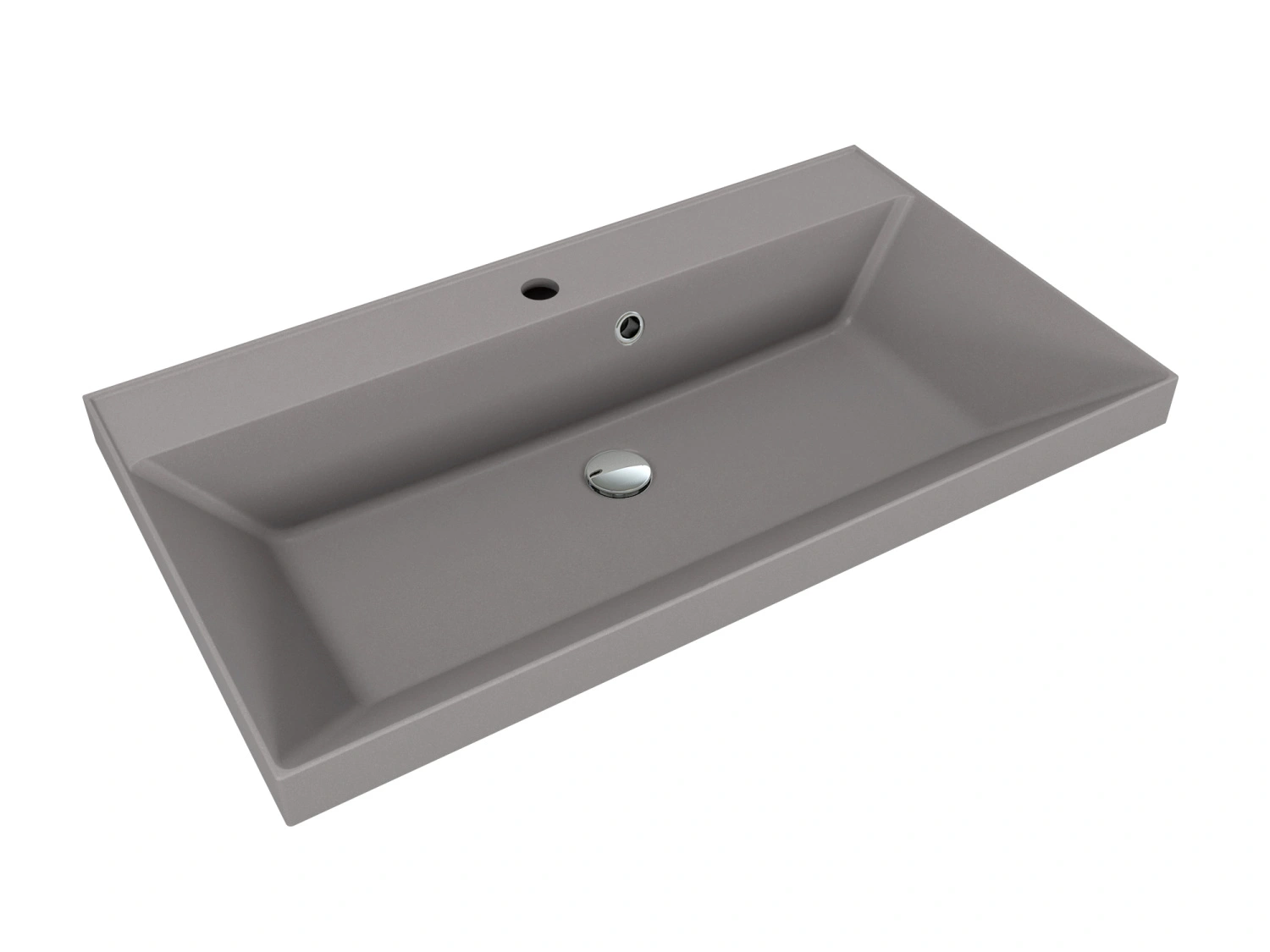 Тумба напольная Style Line Манхэттен 80 Эмаль, с раковиной Asti 80 кварц/серый шелк, олива