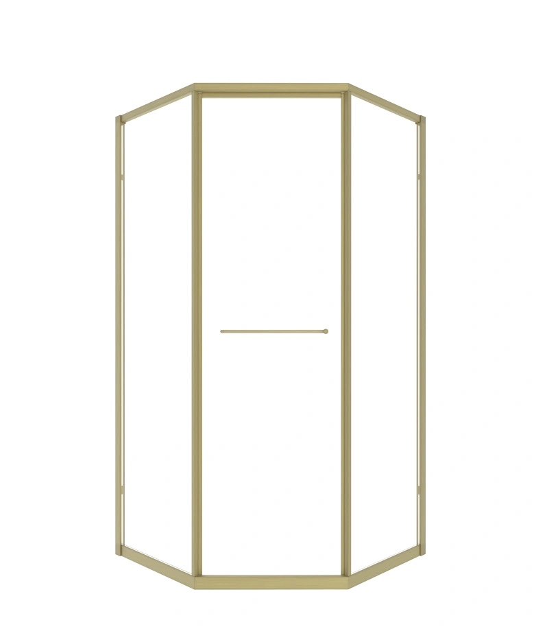 Душевой угол Timo TTSS-100/17C-8L, 1000*1000*2000, профиль мат золото, стекло прозрачное 8 мм от магазина Vanna-Vanna.ru!