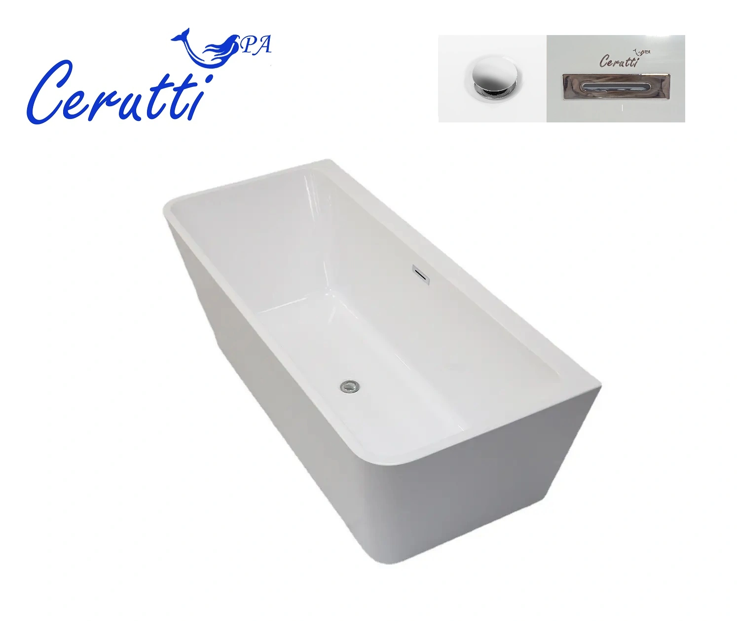 Ванна акриловая Ceruttispa LUGANO отдельностоящая (170х750х580) от магазина Vanna-Vanna.ru!