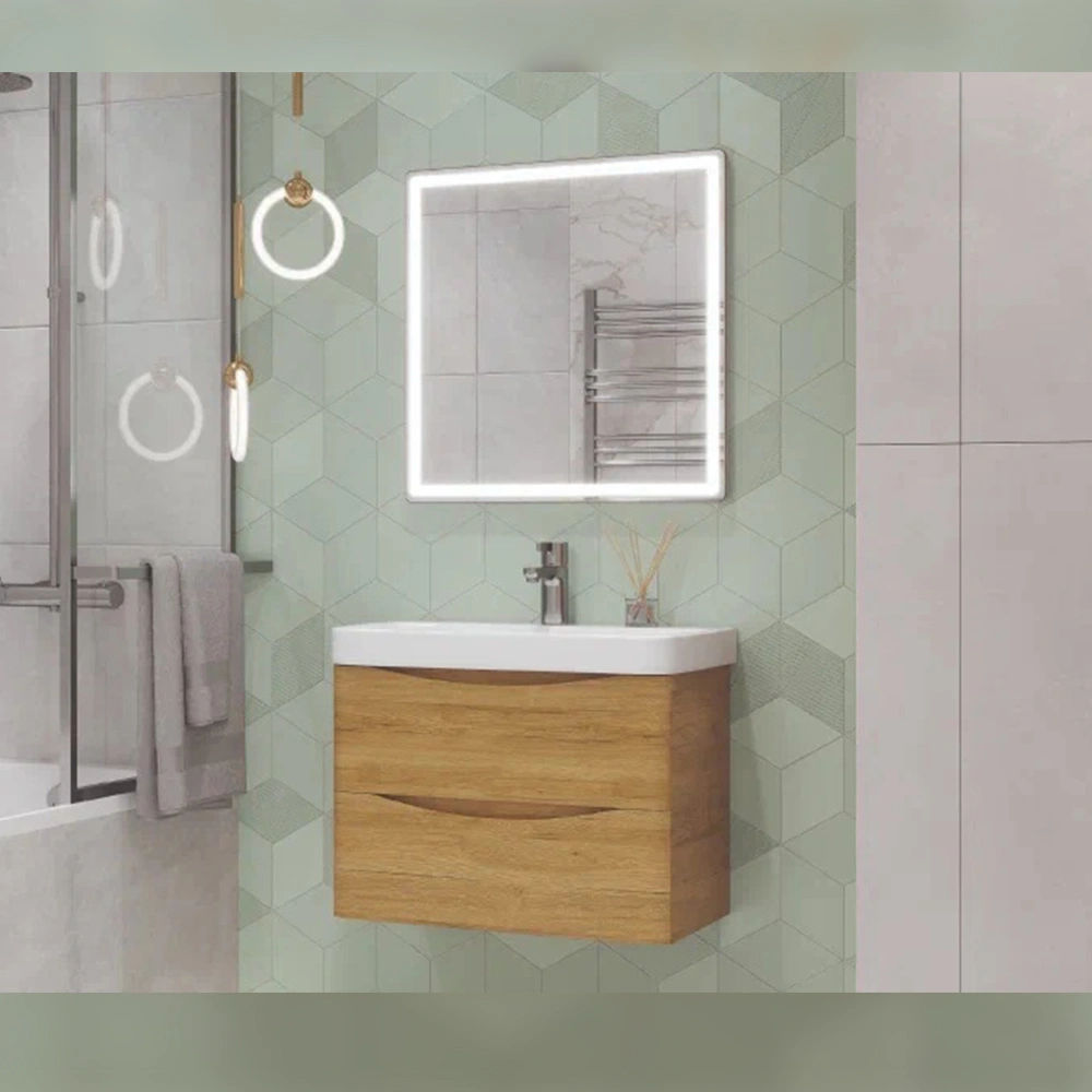 Тумба с раковиной подвесная Velvex Clay tp.CLA.9595.70.2Y дуб верона, 70 см от магазина Vanna-Vanna.ru!