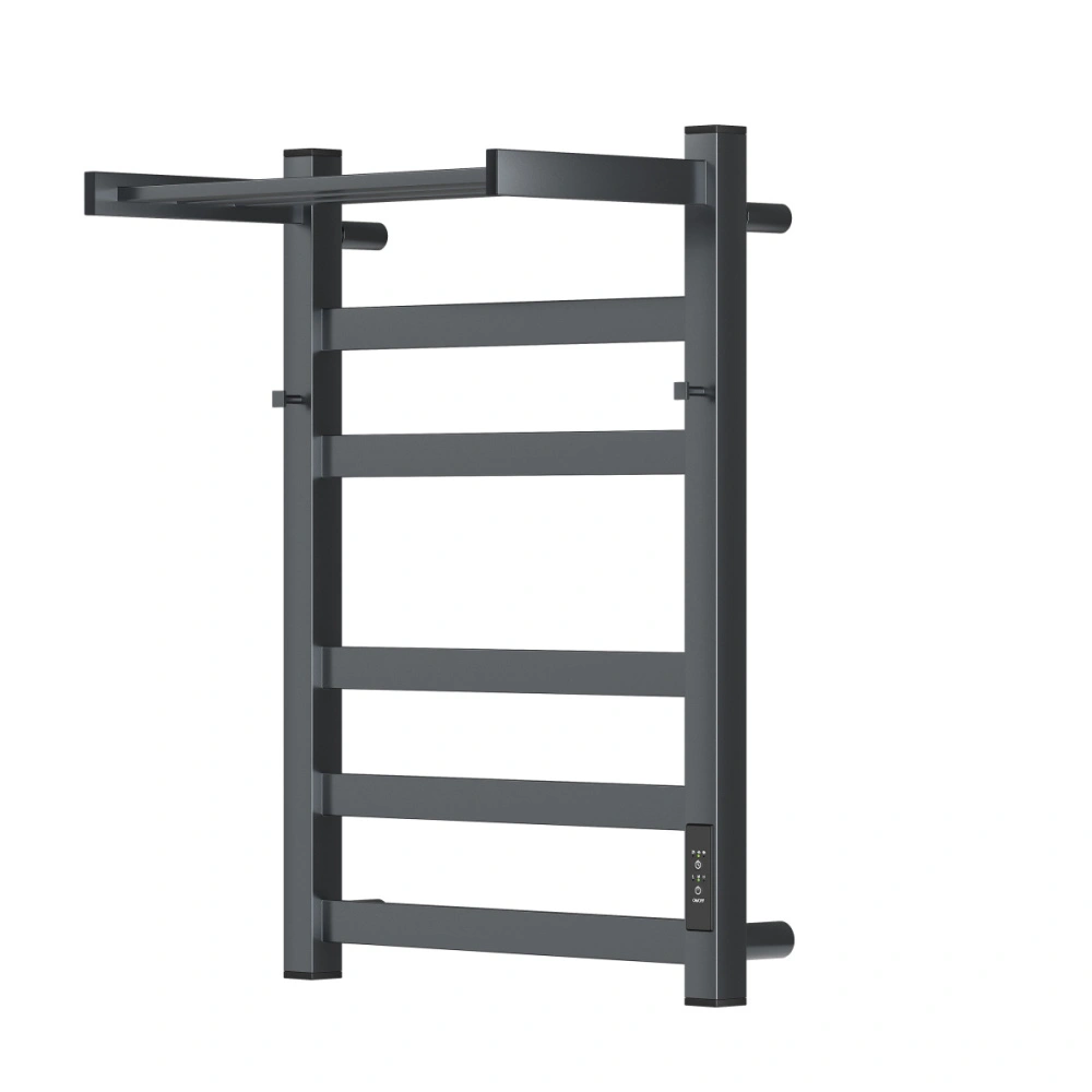 Полотенцесушитель электрический APEXTERMO Terra TR11164GF 600x400 с крючками и полкой, графит металлик от магазина Vanna-Vanna.ru!