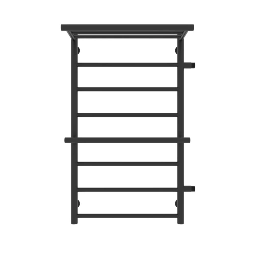 Полотенцесушитель водяной Laris Лавина П9 500х800 R МЦ 500-1, боковой, с полкой, черный матовый от магазина Vanna-Vanna.ru!