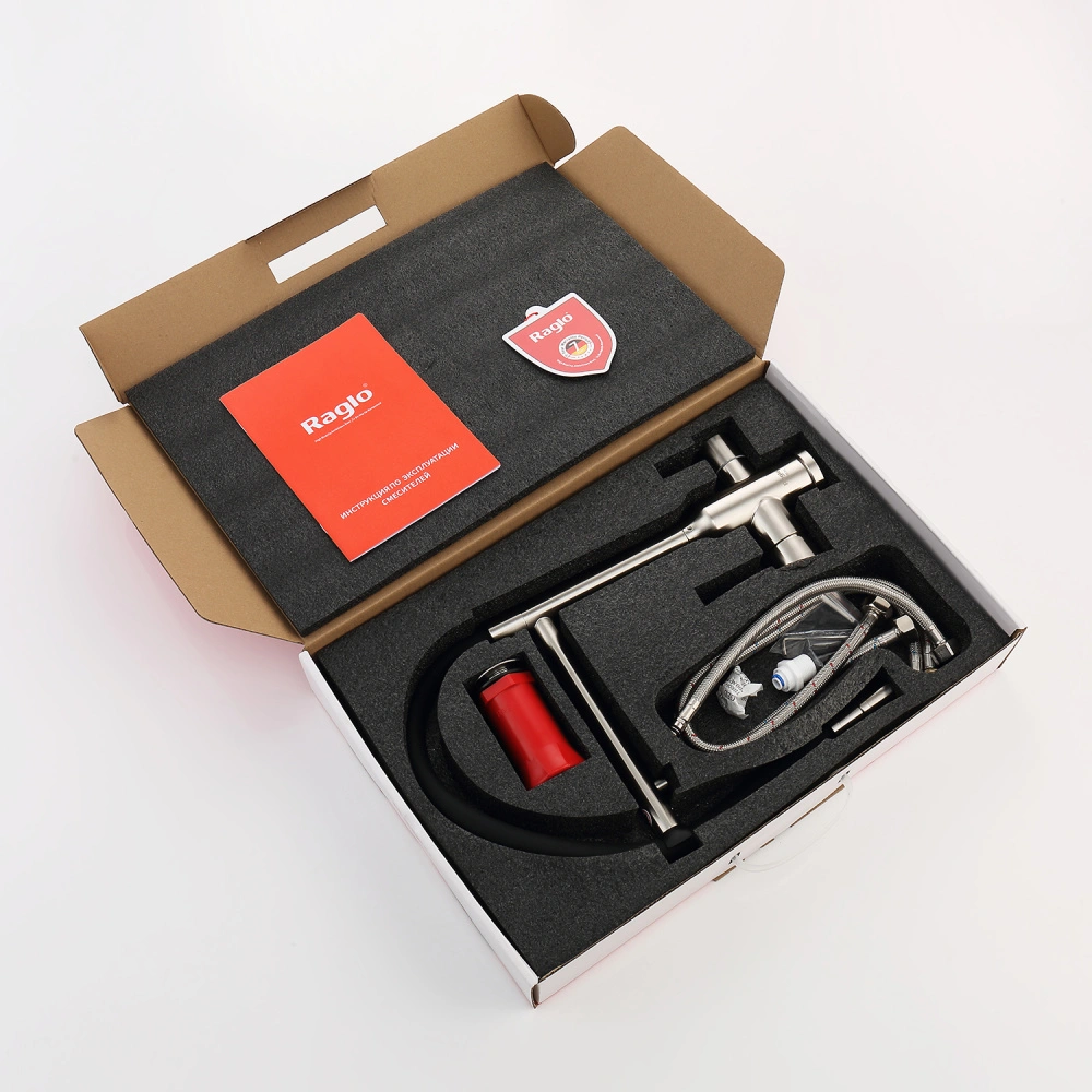 Смеситель для кухни с подключением фильтра Raglo R81.63.05, сатин от магазина Vanna-Vanna.ru!