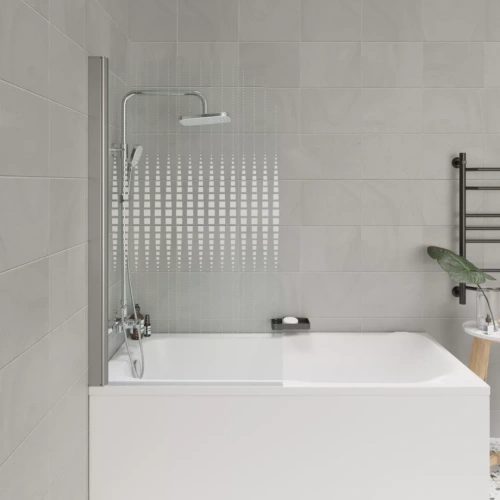 Стеклянная шторка Parly F04 130х75 профиль хром от магазина Vanna-Vanna.ru!