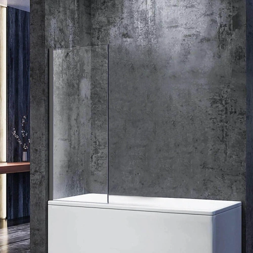 Шторка на ванну Veconi Palau PL-84GR, 50x150, графит брашинг, стекло прозрачное от магазина Vanna-Vanna.ru!