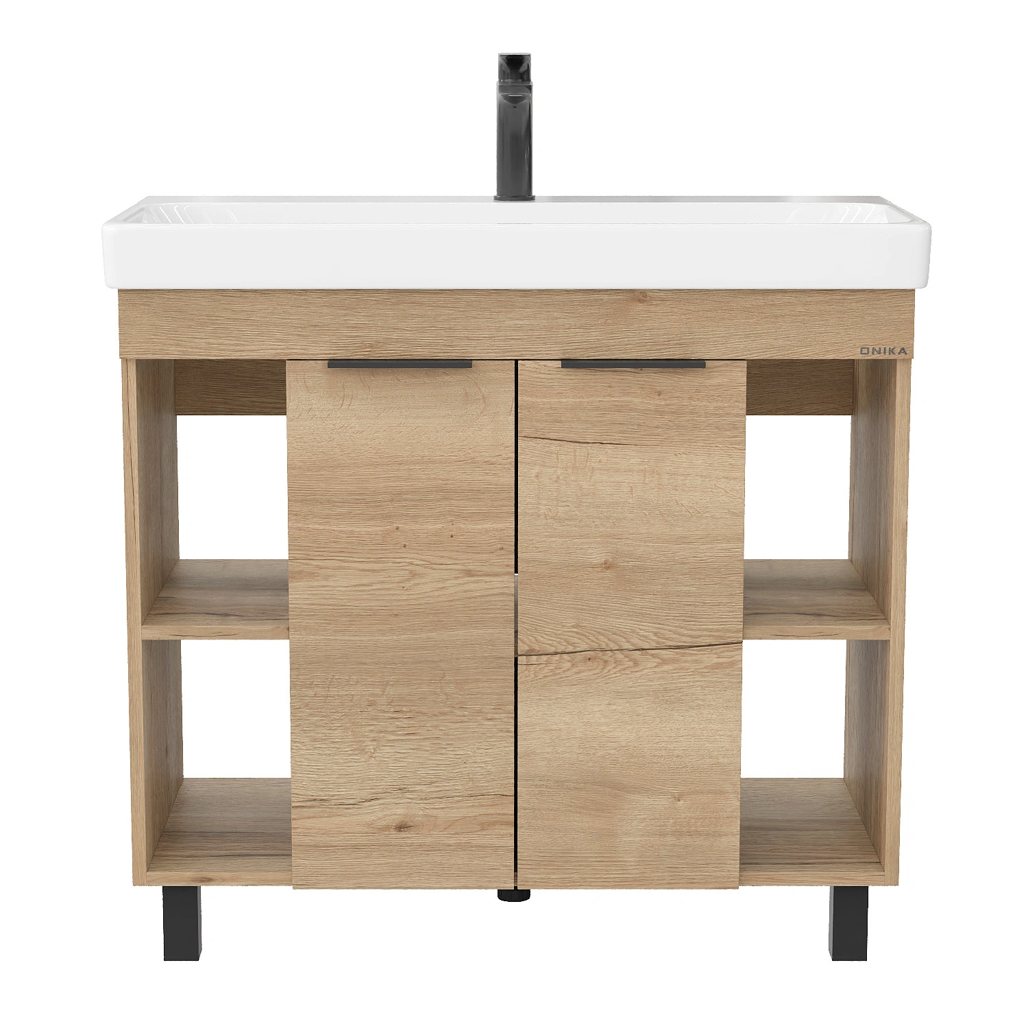 Тумба с раковиной Onika Легран 90 напольная, дуб галифакс от магазина Vanna-Vanna.ru!