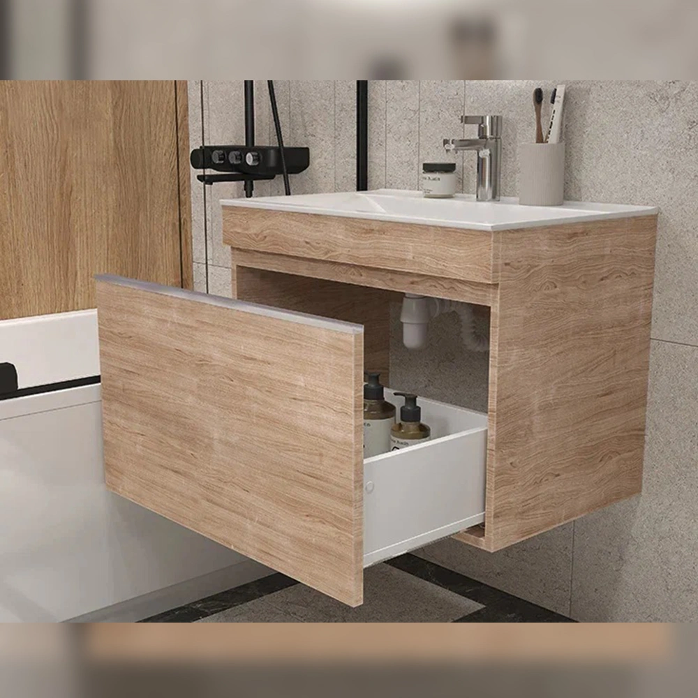 Тумба с раковиной подвесная Velvex Pulsus tp.PUL.PUL.70.1Y дуб сонома, 70 см от магазина Vanna-Vanna.ru!