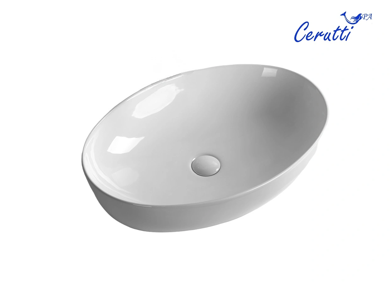 Раковина Ceruttispa CR8023 накладная, белая, овал 610х410х145 от магазина Vanna-Vanna.ru!