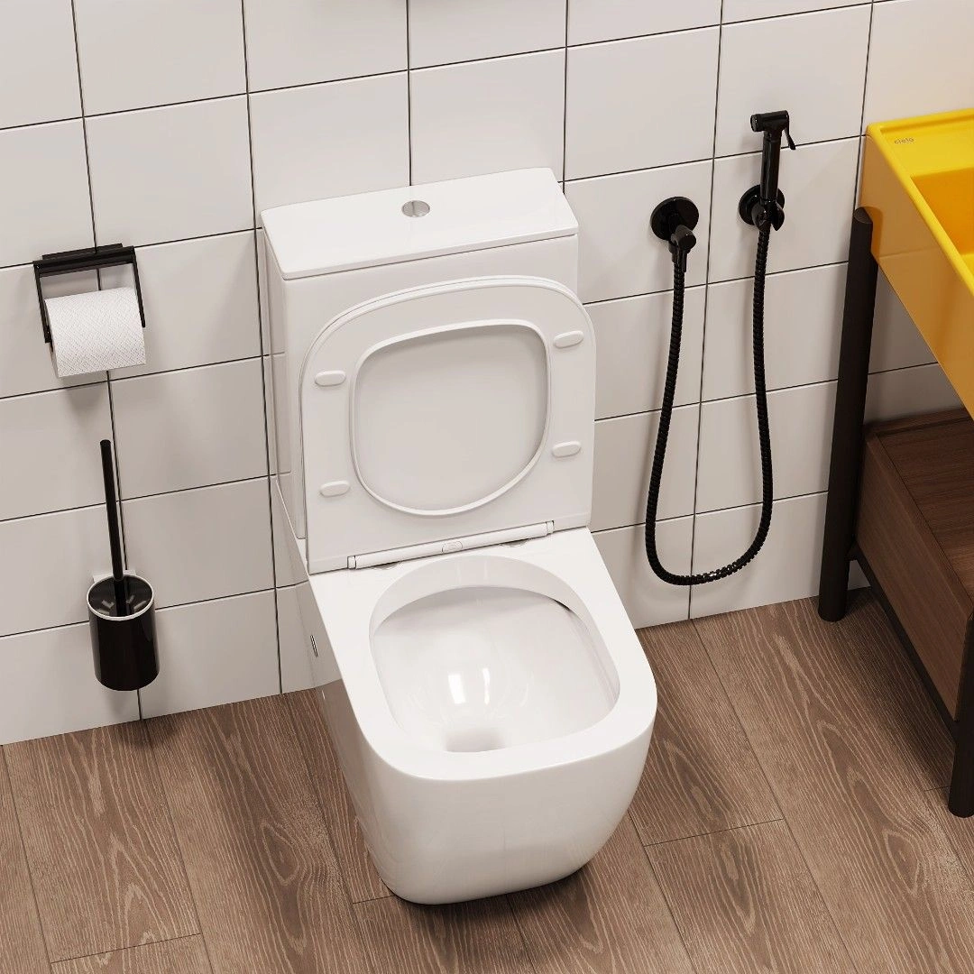 Унитаз напольный Ceruttispa MIMI (MIMI) CT8707 безободковый (620х380х830) от магазина Vanna-Vanna.ru!